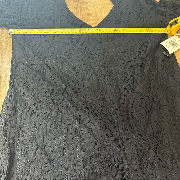 NWT Society Girl Lace Woven Black Dress Size Large - Picture 9 of 10